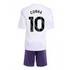 Manchester United Matheus Cunha #10 Bortedraktsett Barn 2025-26 Kortermet (+ korte bukser)